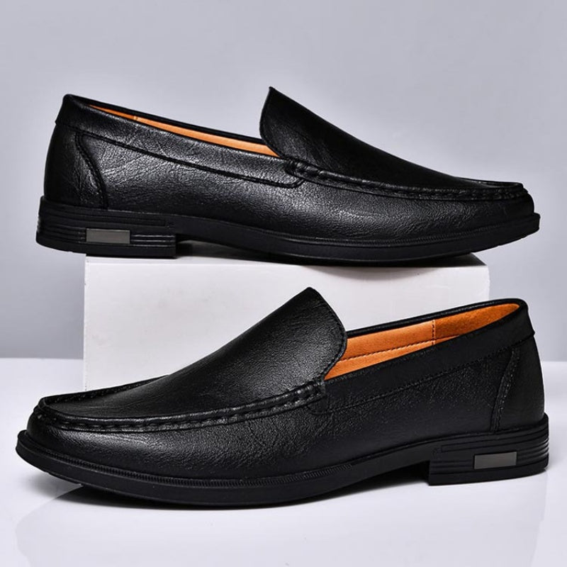Classic Leather Slip-On Loafers