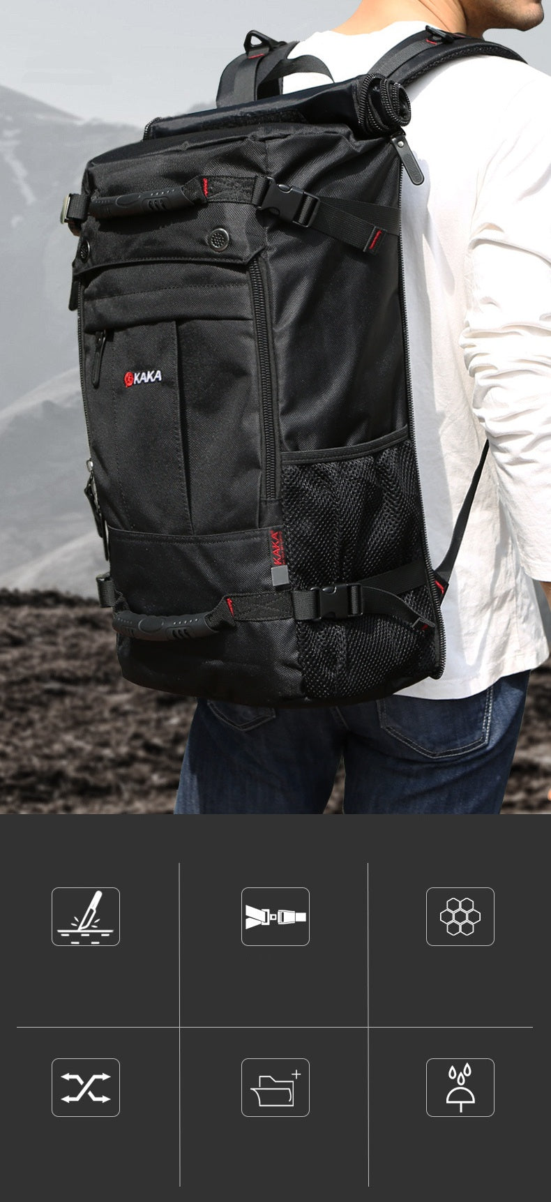 PeakFlex MultiSport MaxLoad Travel Backpack