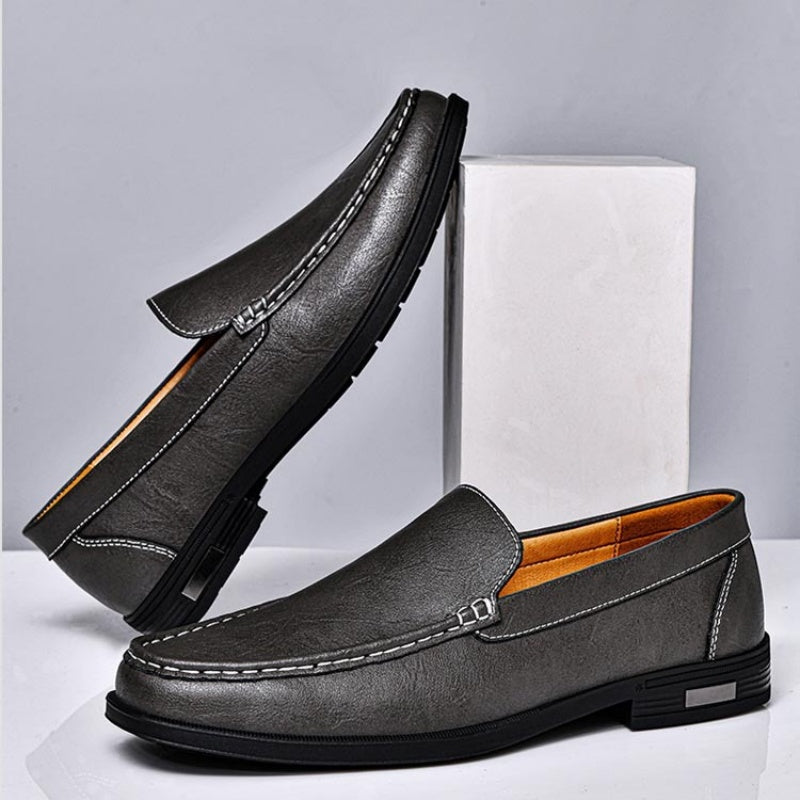 Classic Leather Slip-On Loafers