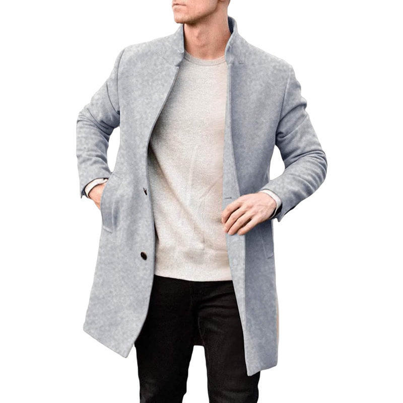 Slim Fit Stand Collar Coat