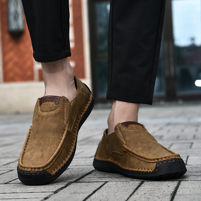 Flexible Casual Leather Moccasins