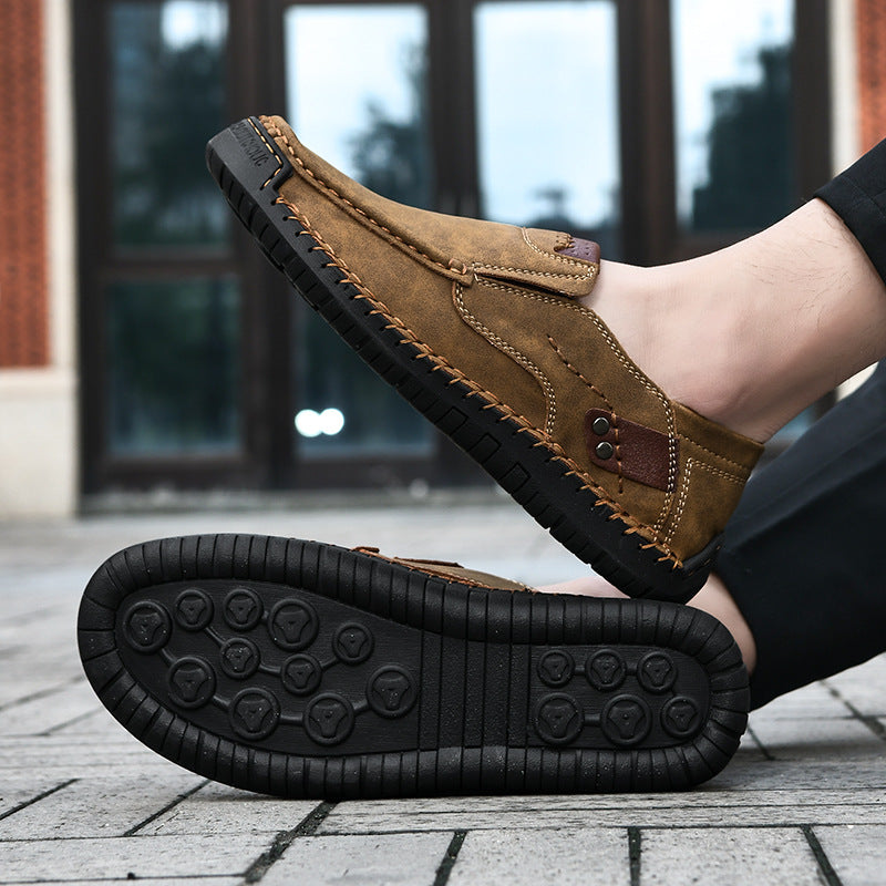 Flexible Casual Leather Moccasins