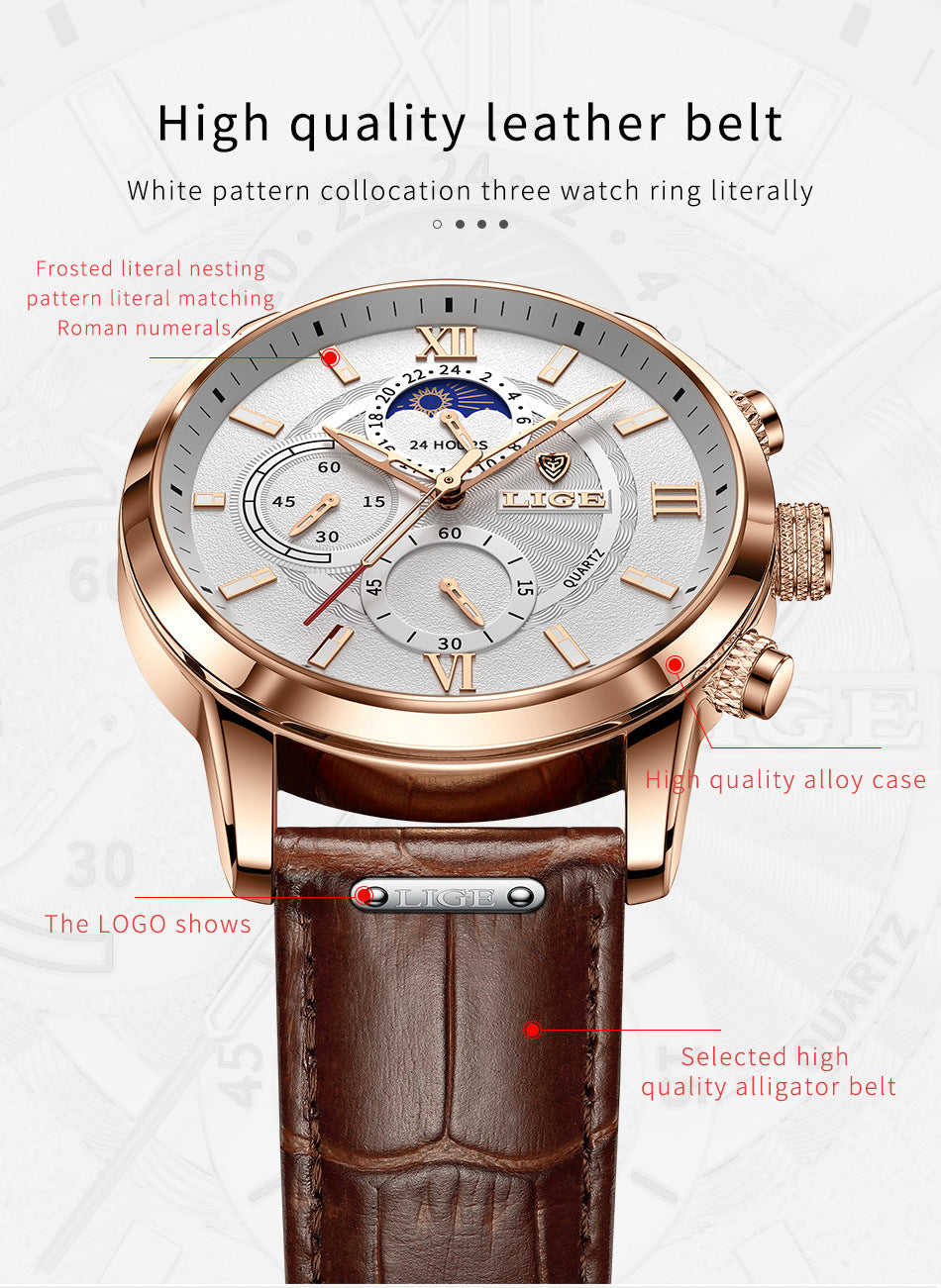LIGE Classic Watch (Waterproof)