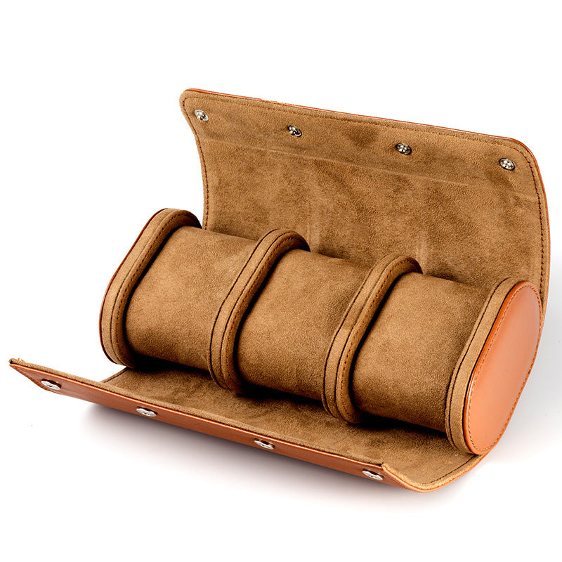 Luxury Leather Triple Watch Holder