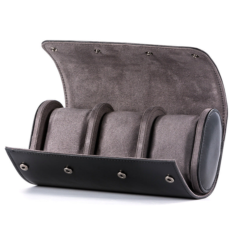 Luxury Leather Triple Watch Holder