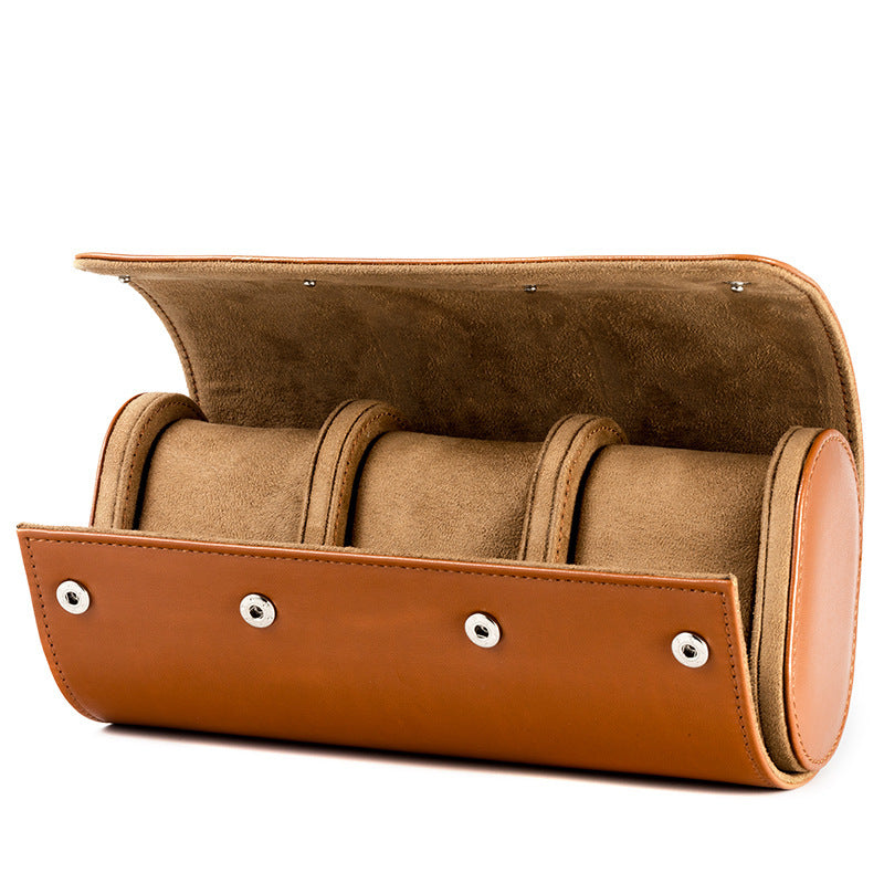 Luxury Leather Triple Watch Holder