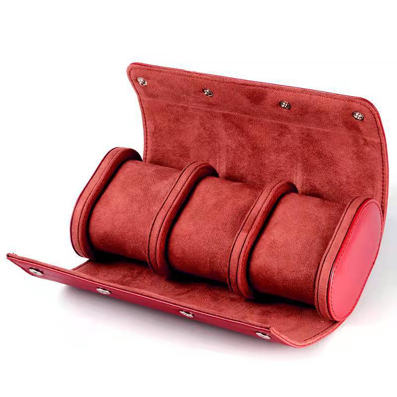 Luxury Leather Triple Watch Holder