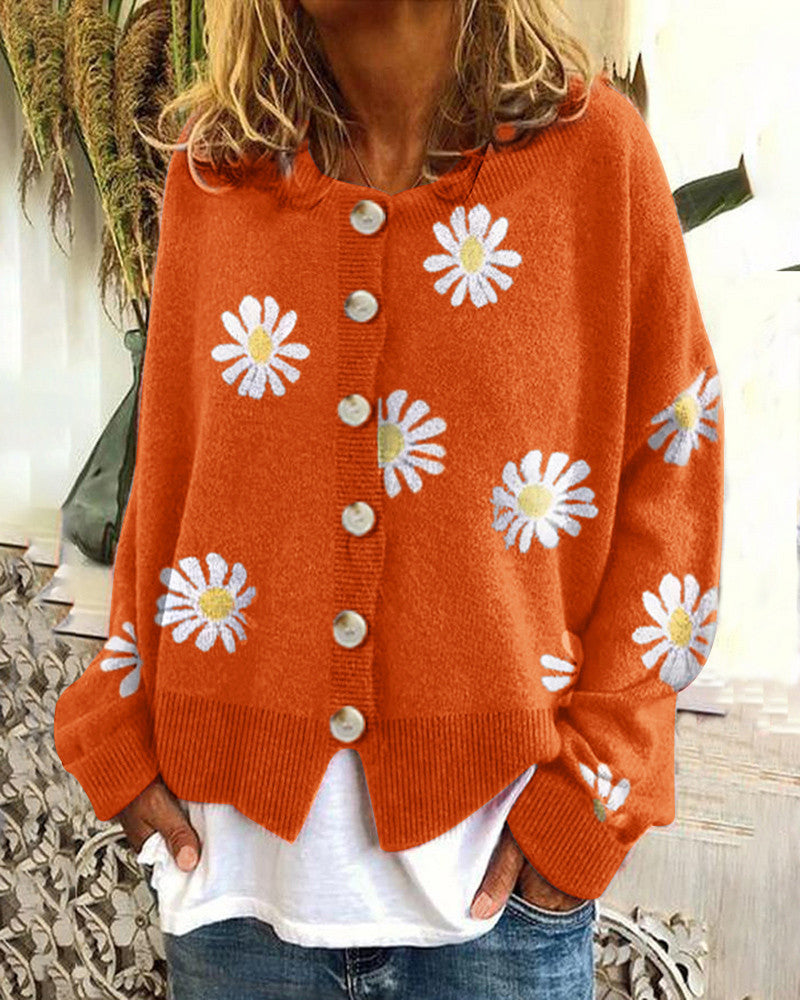 Relaxed Fit Daisy Cardigan