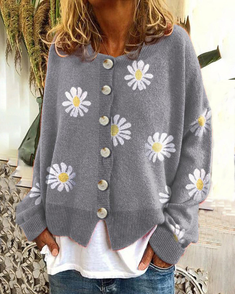 Relaxed Fit Daisy Cardigan