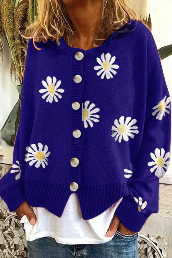 Relaxed Fit Daisy Cardigan