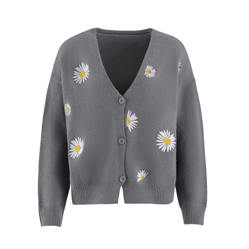 Soft Spring Daisy Cardigan