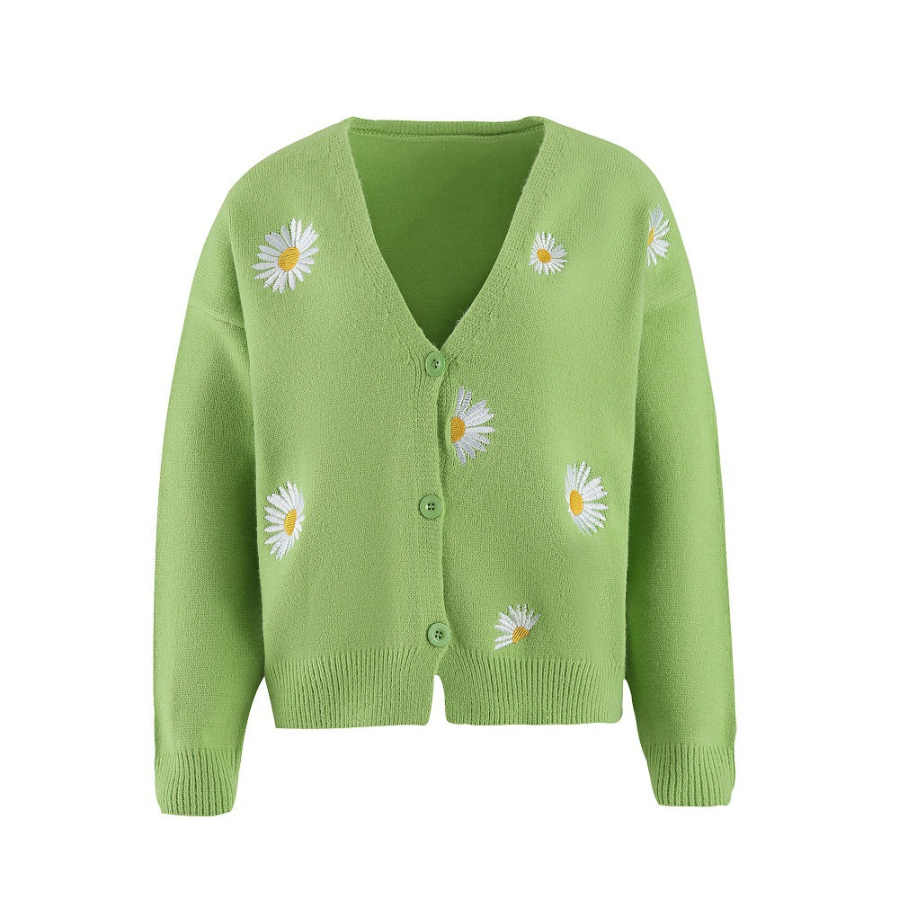 Soft Spring Daisy Cardigan
