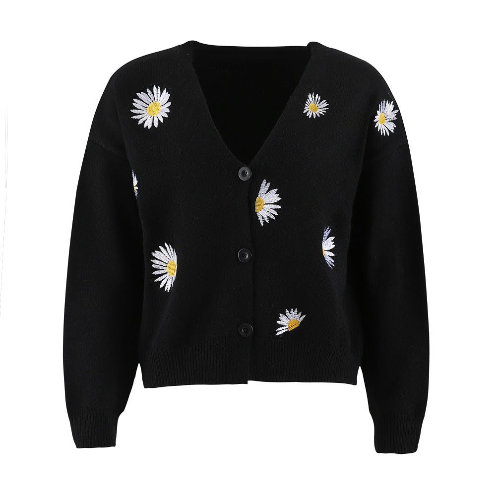 Soft Spring Daisy Cardigan