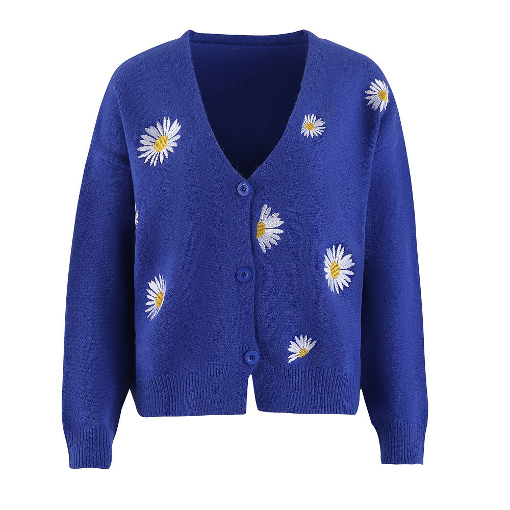 Soft Spring Daisy Cardigan