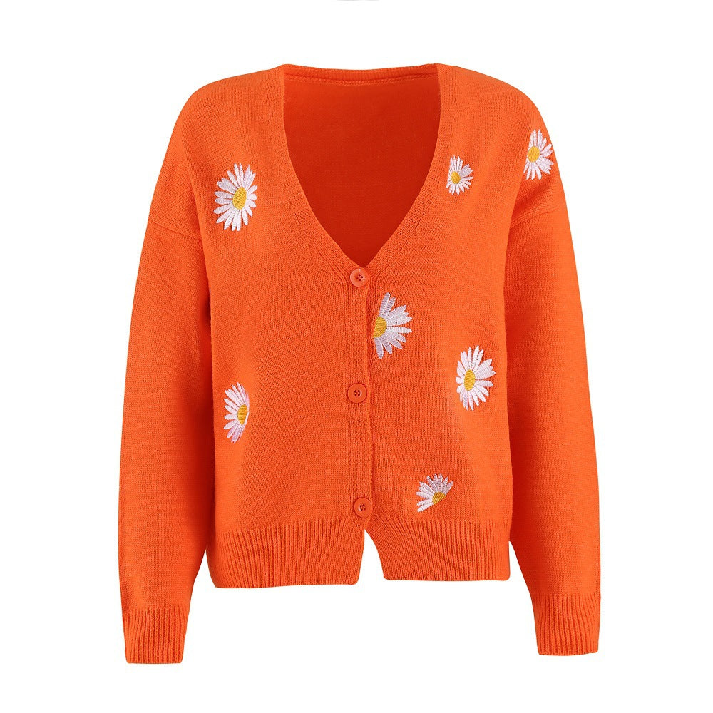 Soft Spring Daisy Cardigan