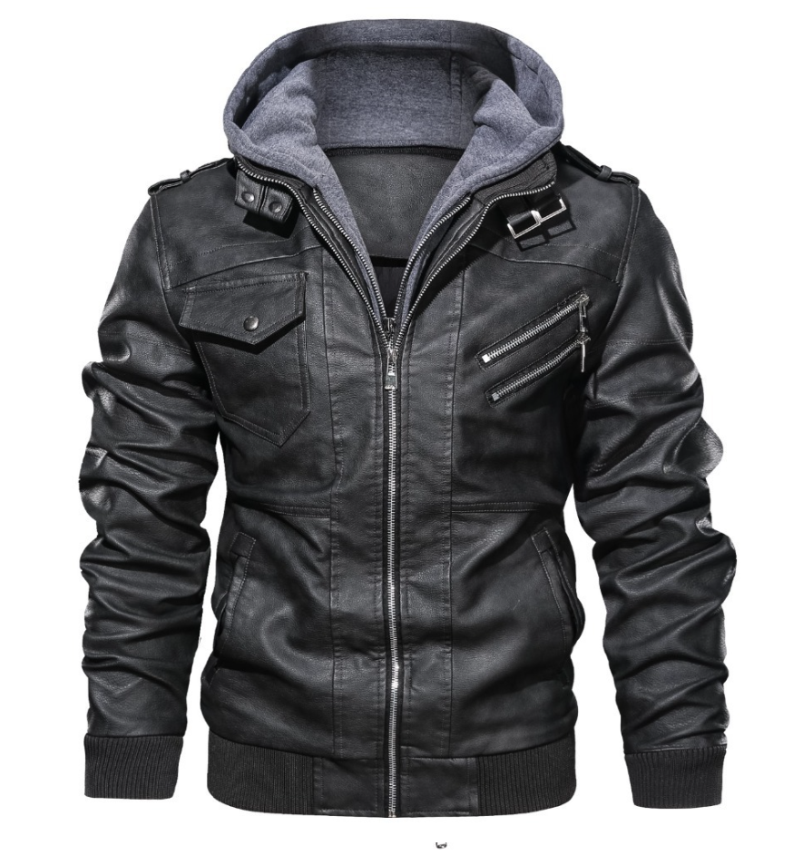 Storm Hoodie Leather Jacket