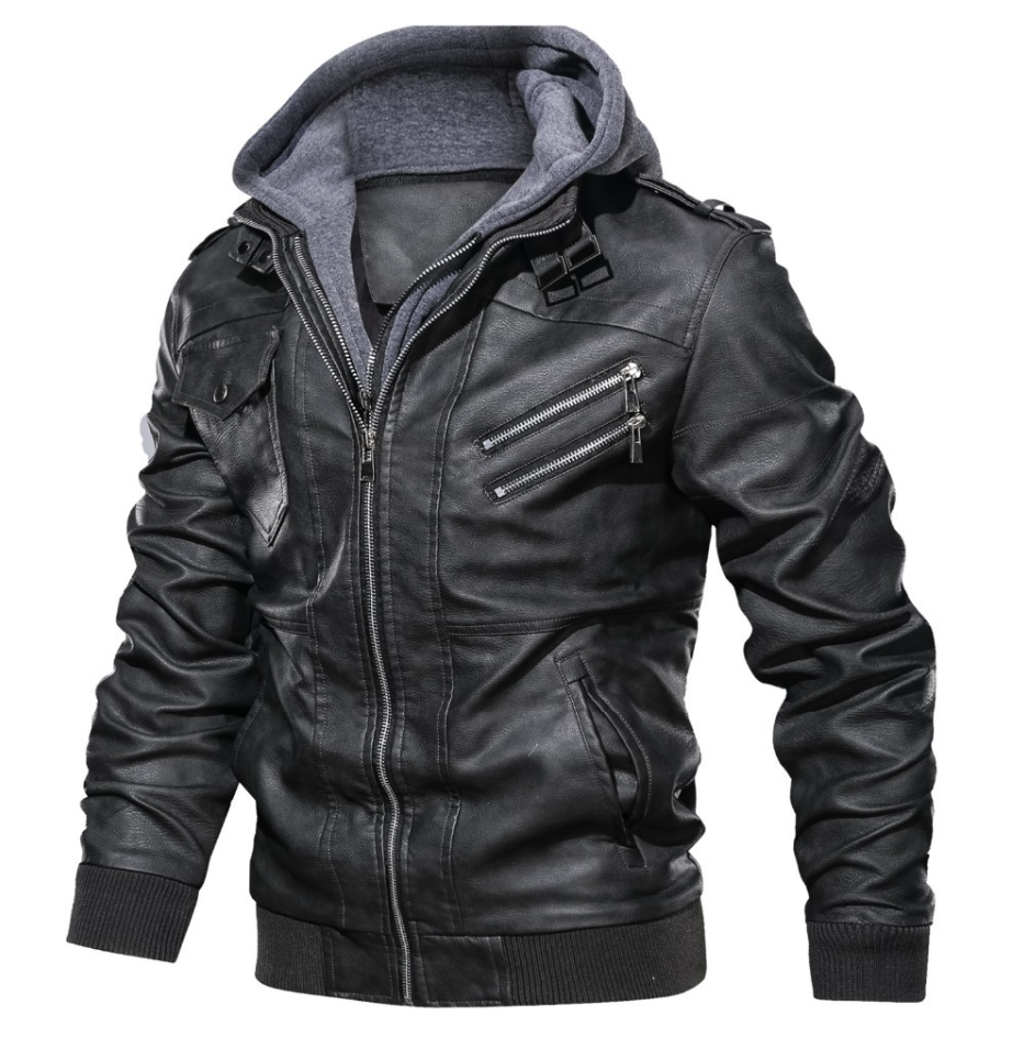 Storm Hoodie Leather Jacket