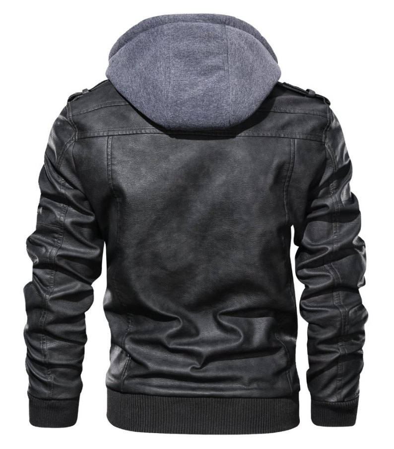 Storm Hoodie Leather Jacket