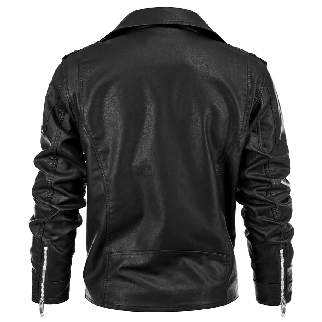 Midnight Phantom Biker Leather Jacket