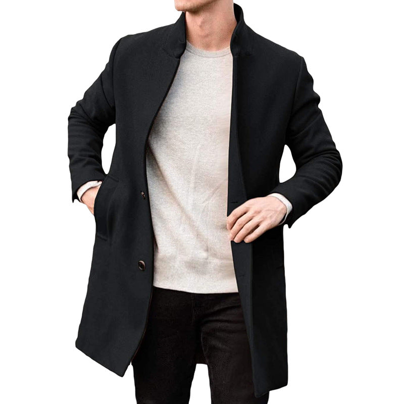 Slim Fit Stand Collar Coat