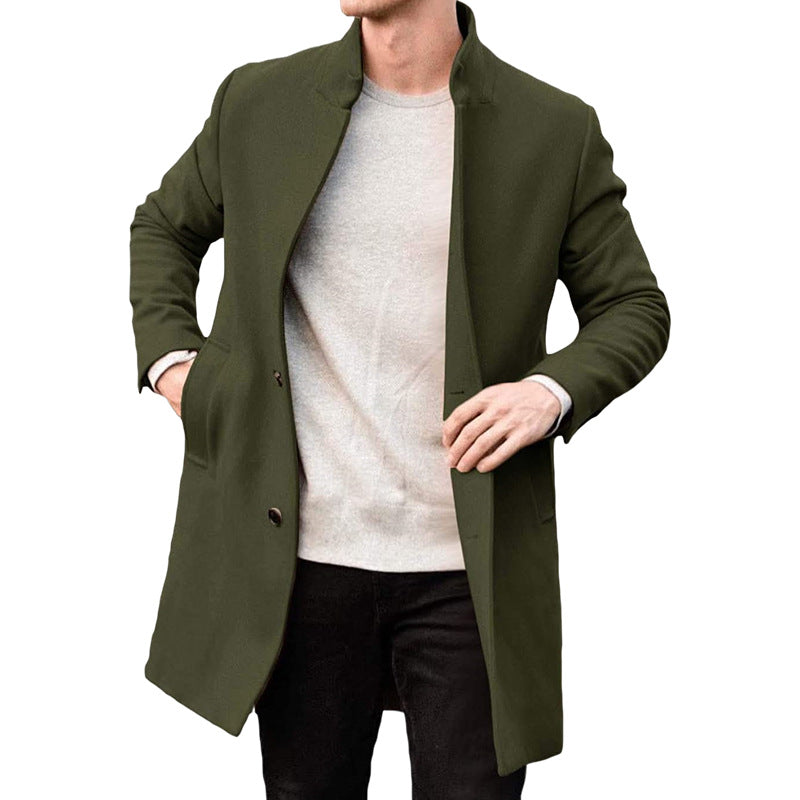 Slim Fit Stand Collar Coat