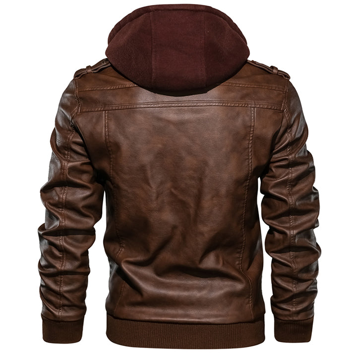 Storm Hoodie Leather Jacket