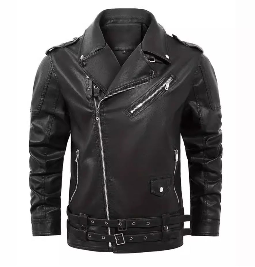 Midnight Phantom Biker Leather Jacket