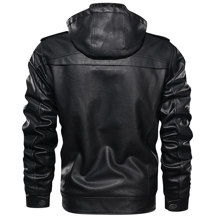 Nomad Adventure Hoodie Leather Jacket